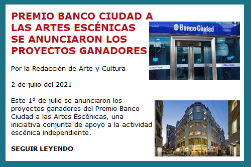 PREMIO BANCO CIUDAD